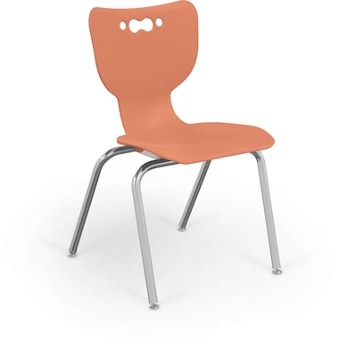 MooreCo 18 Hierarchy Student Chair with 4 Legs, Cayenne/Chrome Base (703673561365)