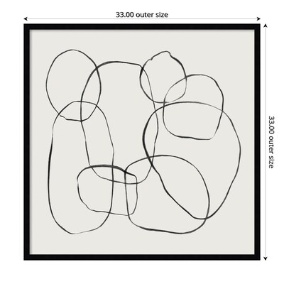 Amanti Art Dancing Circles by Teju Reval Wood Framed Wall Art Print, 33" x 33" (A42677159761)
