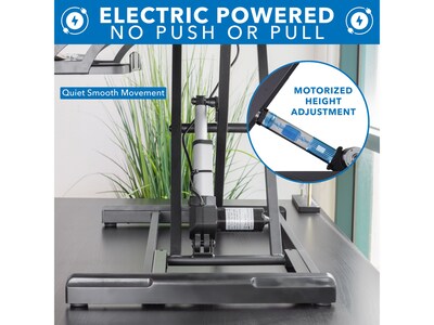 Mount-It! 38"W Electric Rectangular Adjustable Standing Desk Converter, Black (MI-8010)