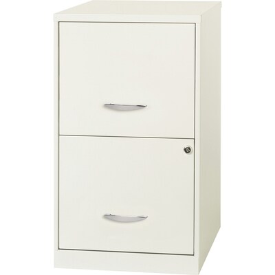 NuSparc 2-Drawer Vertical File Cabinet, 14.2"W x 18"D x 24.5"H, White (NPRVF218AAWE)