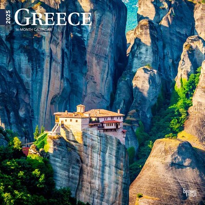 2025 BrownTrout Greece 12 x 12 Monthly Wall Calendar (9781975476151)