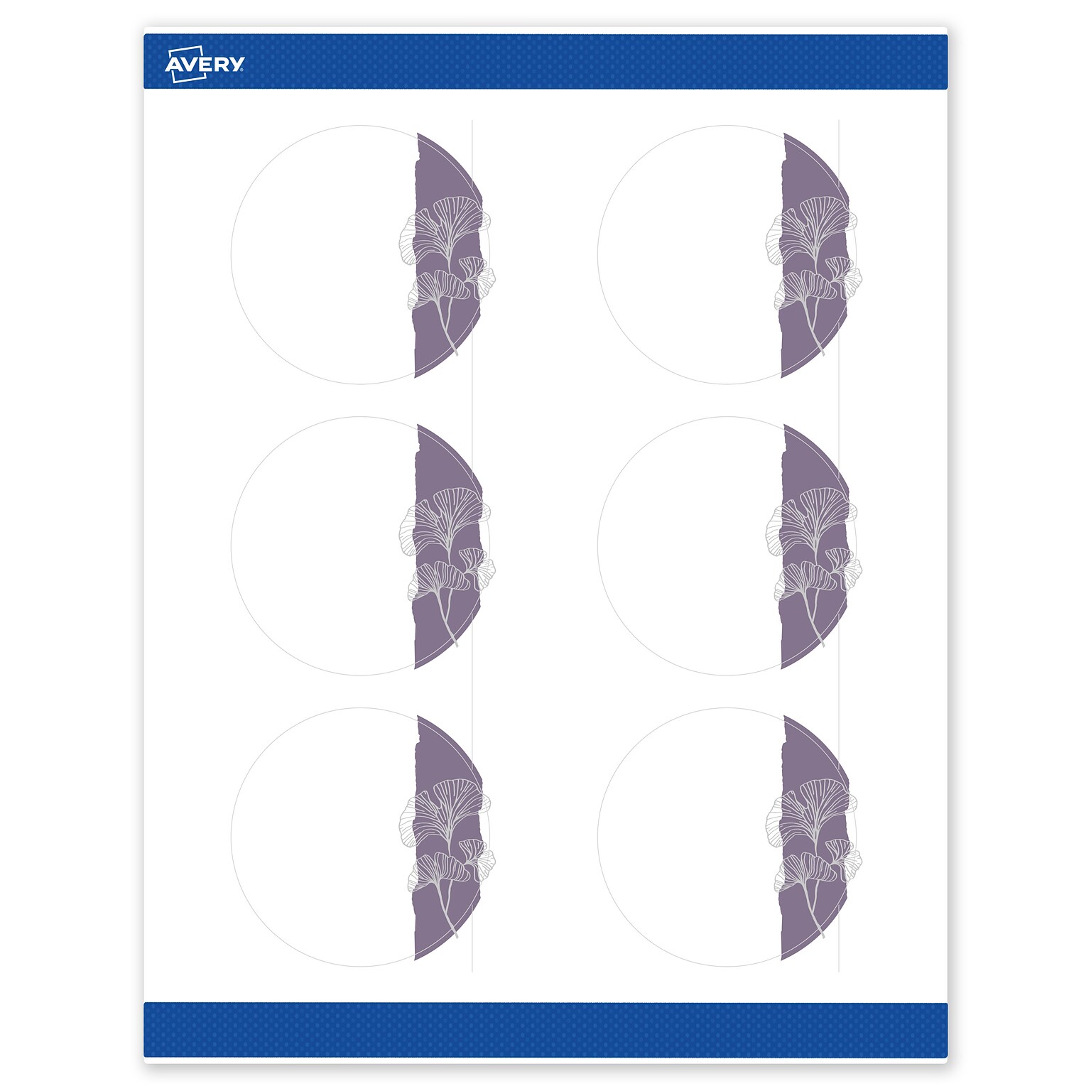 Avery Laser/Inkjet Circle Multipurpose Labels, 3 Dia., White, 60/Pack (S00F4S)