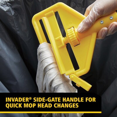 Rubbermaid 54" Fiberglass Wet Mop Handle, Gray/Yellow (FGH145000000)