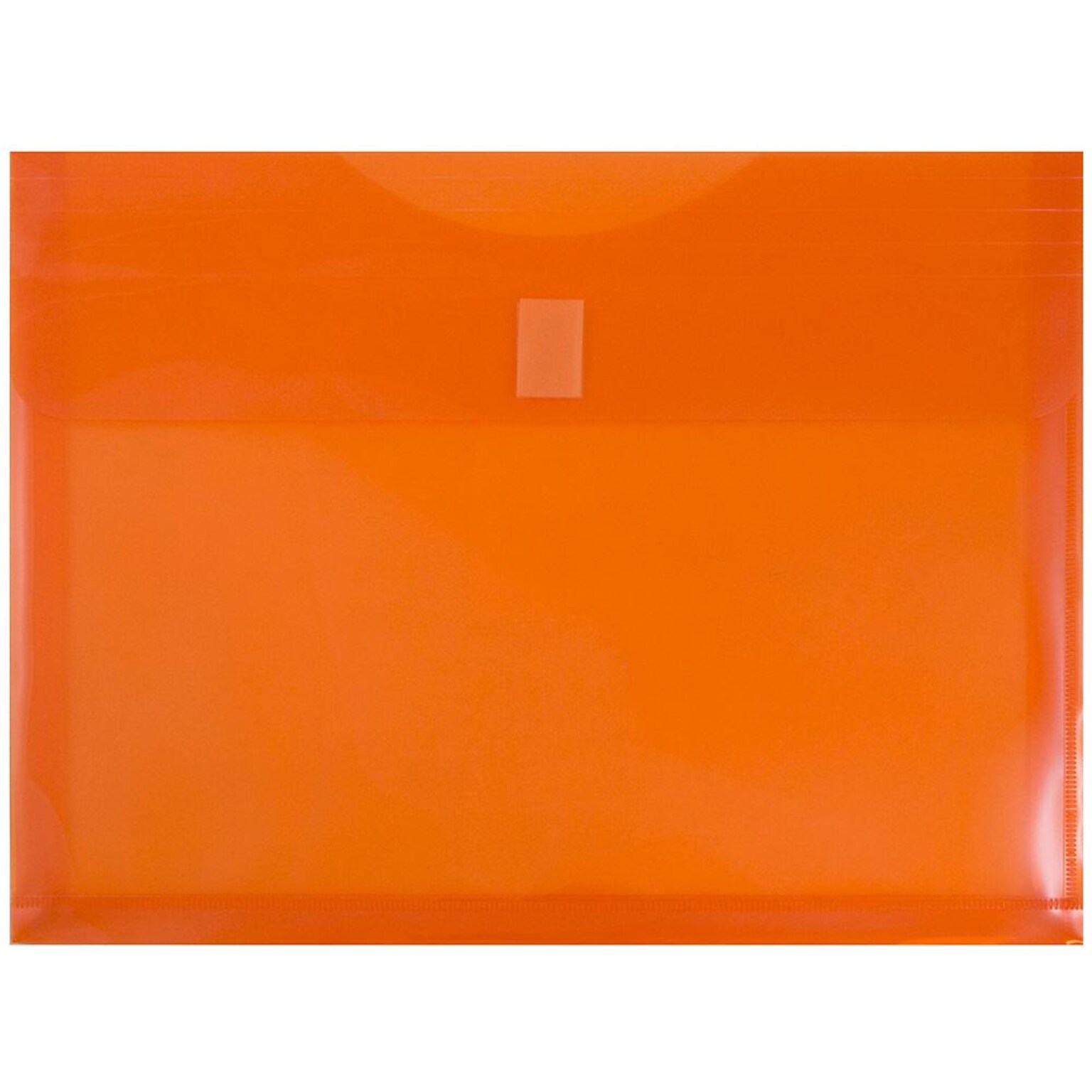 JAM Paper Premium Plastic Document File, Letter, Orange, 3/Pack (218V1ORX3)