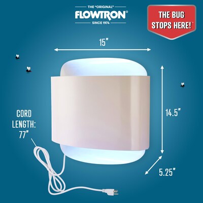 Flowtron Electric Indoor Sconce Fly Killer, 600 sq. ft. Coverage, 40W Bulb with Dual Lure Method (FLWFC4400)