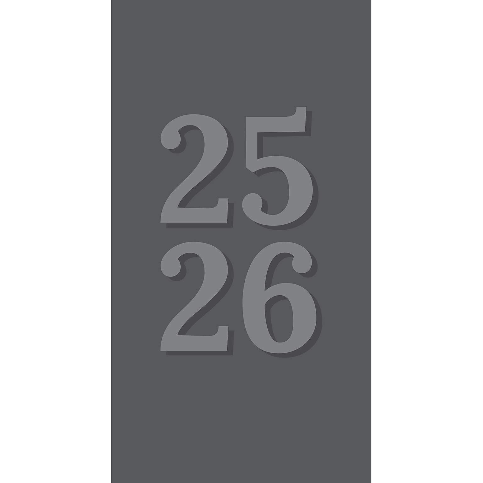 2025-2026 Willow Creek Charcoal 3.5 x 6.5 Calendar Year Yearly Planner, Paperboard Cover (46920)