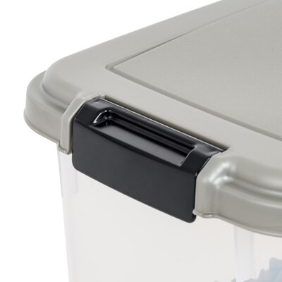 Iris 47 Quart Storage Container with Lid, Plastic, Gray (301045)