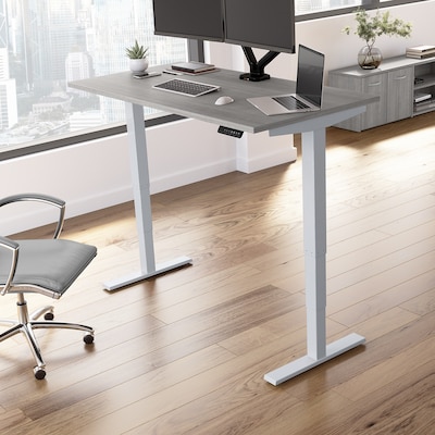 Bush Business Furniture Move 40 Series 60"W Electric Height Adjustable Standing Desk, Platinum Gray/Cool Gray (M4S6030PGSK)