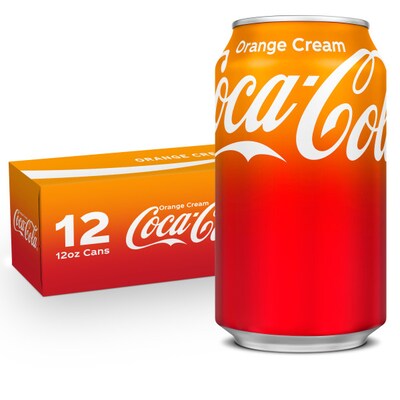 Coca-Cola Orange Cream Soda, 12 oz., 12 Cans/Pack, 2/Packs (49000558845)