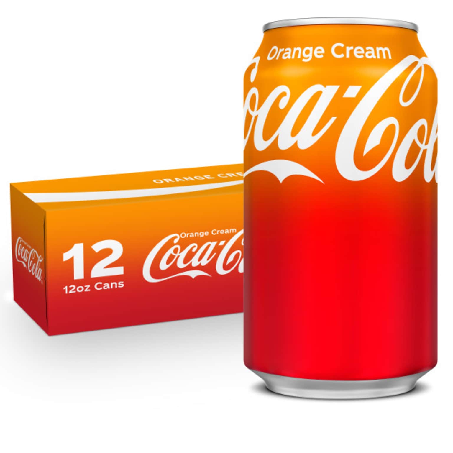 Coca-Cola Orange Cream Soda, 12 oz., 12 Cans/Pack, 2/Packs (49000558845)