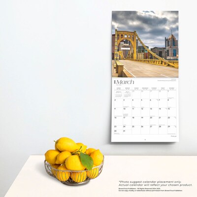 2025 BrownTrout Pittsburgh 12" x 12" Monthly Wall Calendar (9781975475543)