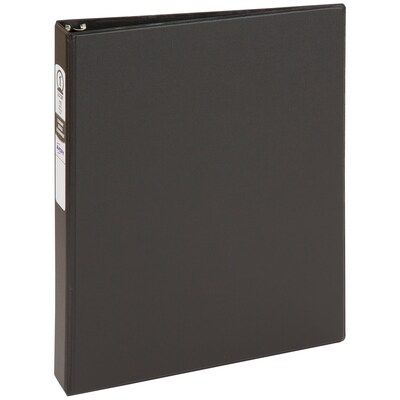 Avery Economy 1" 3-Ring Binders, Round Ring, Black 12/Pack (03301)