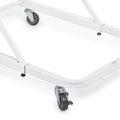 AdirOffice Metal Mobile File Cart with Lockable Wheels, White (613-WHI-KIT1)