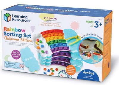 hand2mind Rainbow Sorting Classroom Activity Set, Assorted Colors (LER3379)