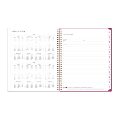 2025-2026 Blue Sky Mahalo 8.5" x 11" Academic Year Weekly & Monthly Planner, Plastic Cover, Multicolored (100149-A26)