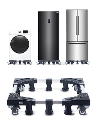 Black + Decker Multi-Functional Mobile Base Stand with 4 Locking Caster Wheels, Black (BWS24)
