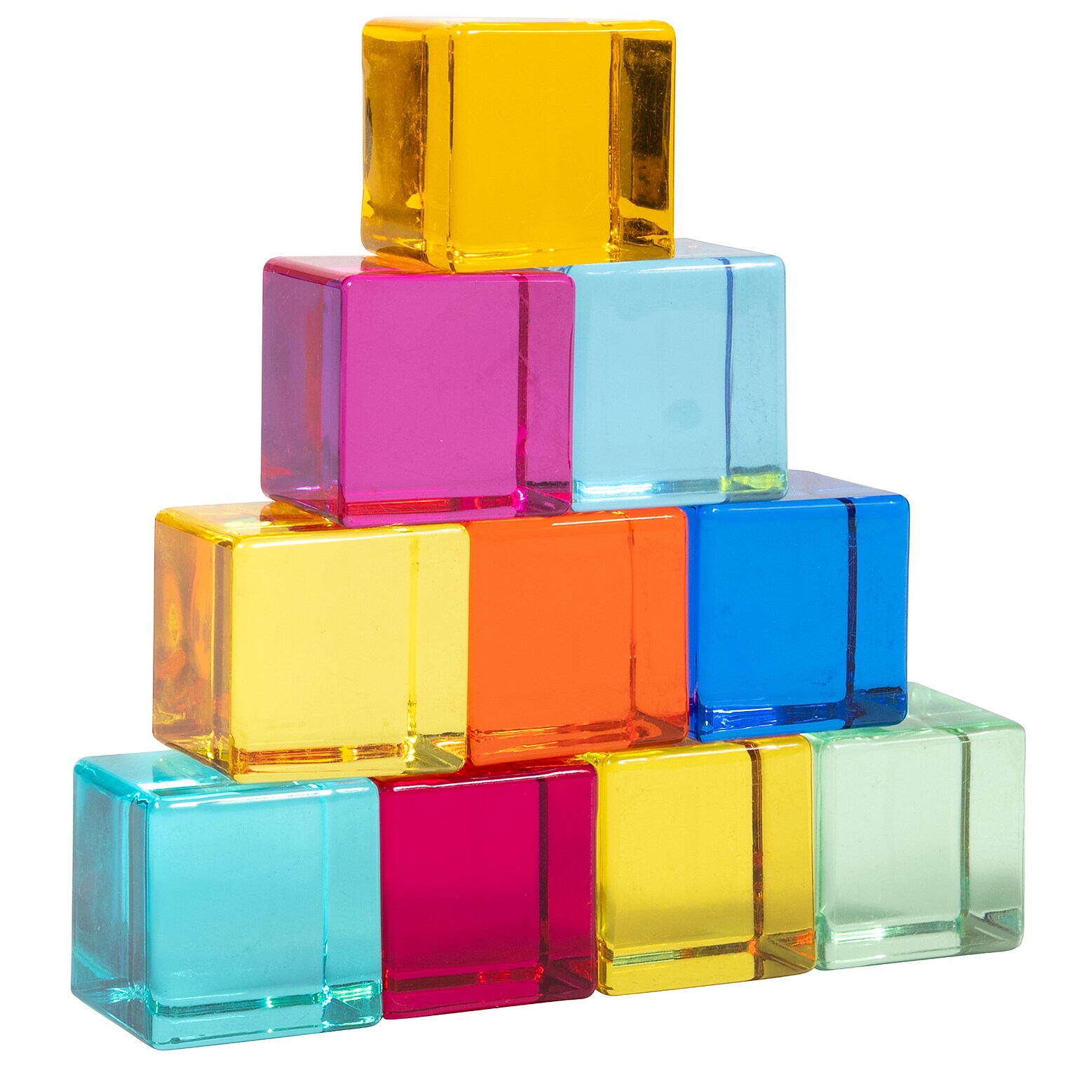 TickiT Gem Cubes, Multicolored, 10/Set (CTU73550)