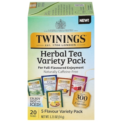 Twinings Assorted Herbal Tea Bags, 20/Box (F08666)