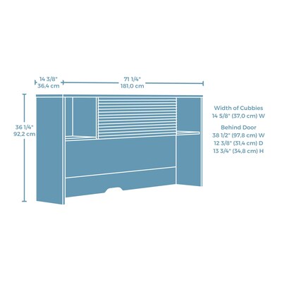 Sauder Palo Alto 71"W Desktop Hutch, Spiced Mahogany (427799)