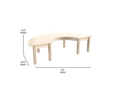 Flash Furniture Bright Beginnings Hercules 59" Semi-Circle Table, Beech (MK-ME088013-GG)