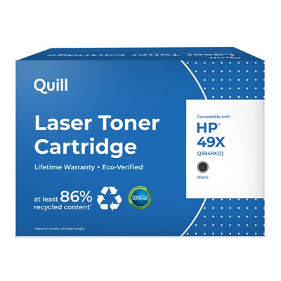 Quill Brand Remanufactured HP 49X (Q5949X) Black Extra High Yield Laser Toner Cartridge (100% Satisfaction Guaranteed)