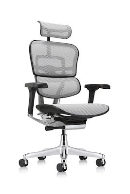 Eurotech Ergohuman Gen2 High Back Mesh Office Chair w/ Headrest, Gray (ME7ERG-GEN2-GRY)