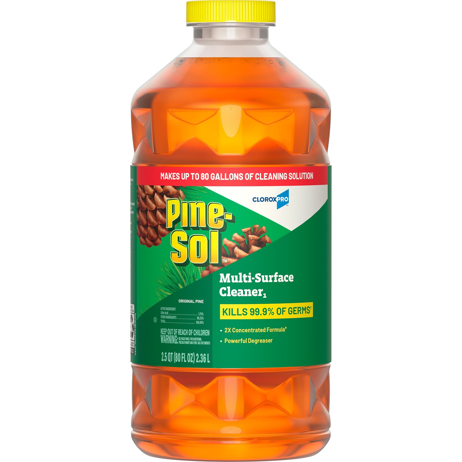 Pine-Sol Multi-Surface Cleaner Degreaser, Original Pine Scent, 80 fl. oz. (60606)