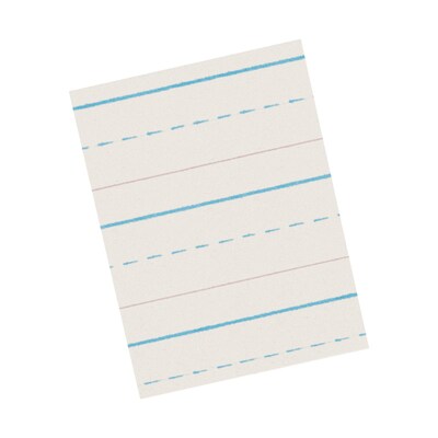 Pacon 8.5 x 11 Newsprint Handwriting Paper, 1/2 x 1/4 x 1/4 Ruled, 500 Sheets/Pack, 3 Packs (PA