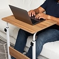 Mind Reader Woodland Collection 15.75W Mobile Sit/Stand Adjustable Laptop Desk, Brown/White (OBRJUS