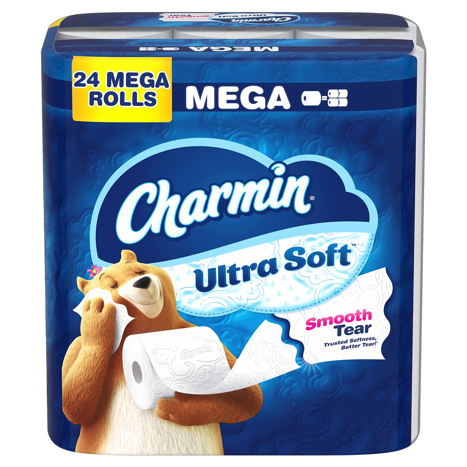 Charmin Ultra Soft Mega Toilet Paper, 220 Sheets/Roll, 24 Rolls/Pack (88000)