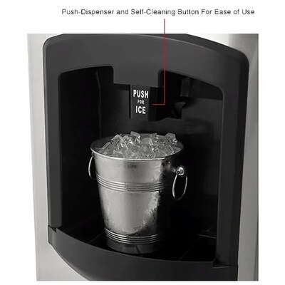 Global Industrial Nexel Ice Dispenser with Ice Machine & Bin, Air Cooled, 420 lbs. Production/24 Hours (243318)