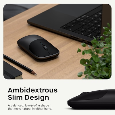 Satechi Slim EX Wireless Ambidextrous USB-C Mouse, Space Black (ST-MEXC)