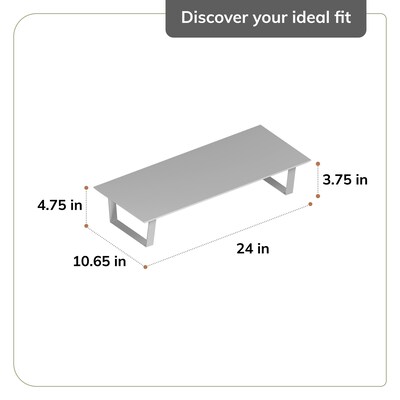 Anji Mountain Mango Wood & Metal Monitor Stand, Up to 32" Monitor, White Wash (MS-WWS-06NKL-PD)