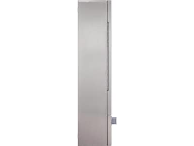 Aunt Flow Model O Stainless Steel Tampon and Pad Dispenser, Steel/White (AF-DISP-OWMS-1)
