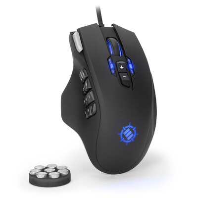 Enhance Theorem 2 Ergonomic Ambidextrous Optical Gaming Mouse, Black (ENTHMS2100BKWS)