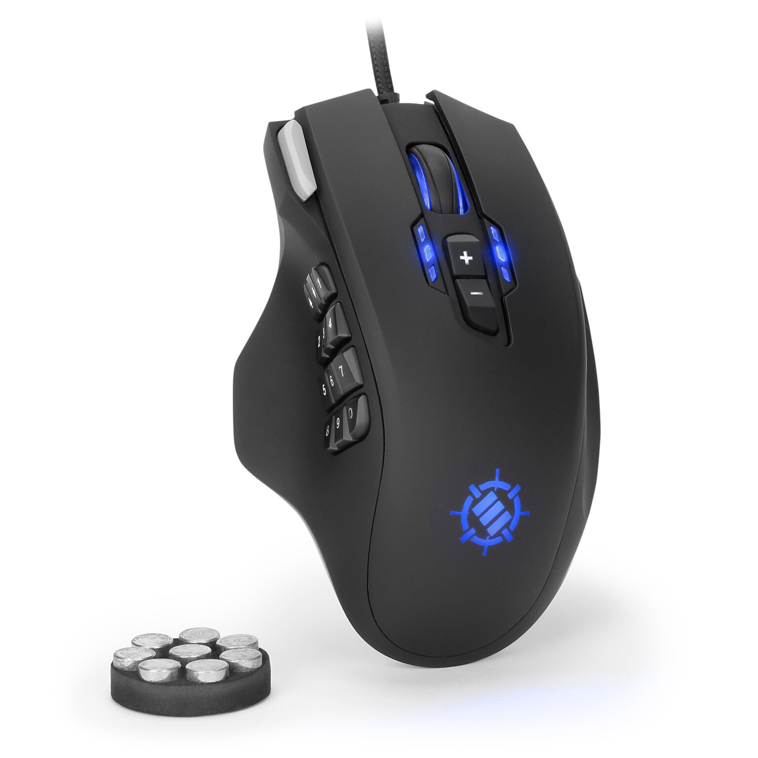 Enhance Theorem 2 Ergonomic Ambidextrous Optical Gaming Mouse, Black (ENTHMS2100BKWS)