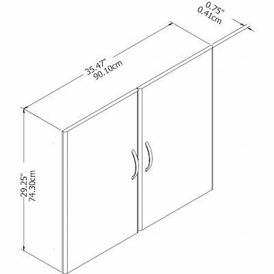 Bush Business Furniture Studio C Bookcase Door Kit, White (SCB236WH)