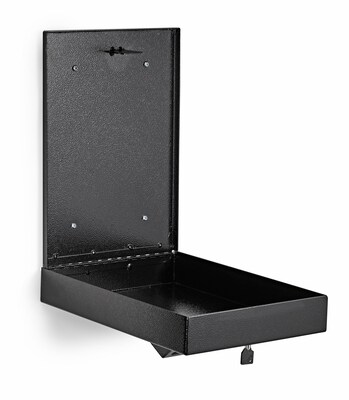 AdirOffice Steel Wall-Mounted Weatherproof Drop Box Interoffice Mailbox, Large, Black (631-14-BLK-PKG)