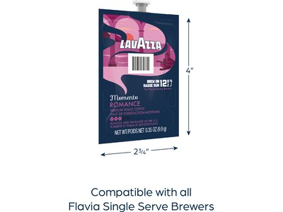 Lavazza Momento Romance Coffee Flavia Freshpacks, Medium Roast, 38/Carton (48792)