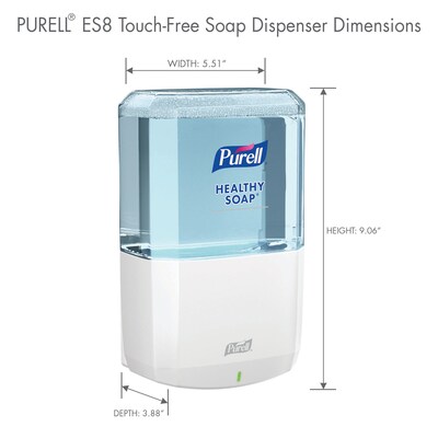 PURELL ES8 Automatic Wall Mounted Hand Soap Dispenser, White (7730-01)