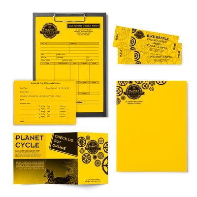 Astrobrights 24 lb. Cardstock Paper, 8.5" x 11", Sunburst Yellow, 500 Sheets/Ream (22591)