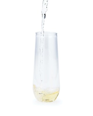 Creative Converting 9 oz Plastic Stemless Champagne Flutes, 24/Pack (338361)