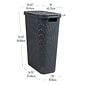Mind Reader Plastic Laundry Hamper with Lid, Gray (40HAMP-GRY)