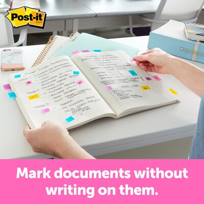 Post-it® Flags, 1 Wide, Yellow, 200 Flags/Pack (680-HVYW)