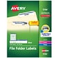 Avery TrueBlock Laser/Inkjet File Folder Labels, 2/3" x 3 7/16", Blue, 1500 Labels Per Pack (5766)