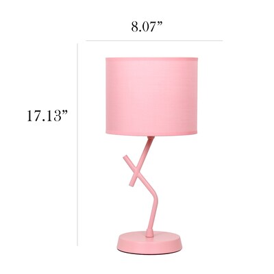 Simple Designs Abstract 17.13" LED Table Lamp, Pink (LT1172-PNK)