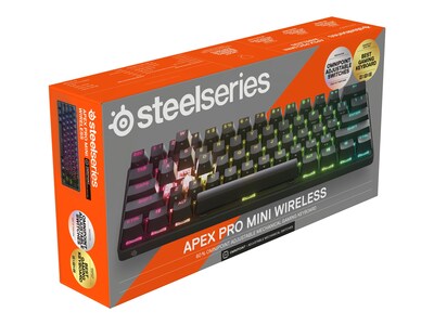 SteelSeries Apex Pro Mini Wireless Ergonomic Gaming Mechanical Keyboard, Black (64842)