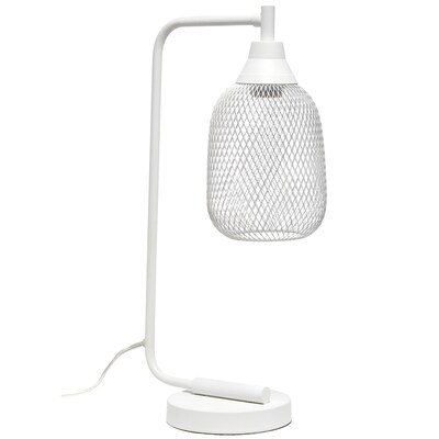 Elegant Designs LED Desk Lamp, 19", Matte White Metal (LD1060-WHT-LB)