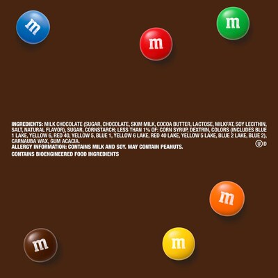 M&M's Party Size Milk Chocolate Candy Pieces, 38 oz. (MMM55114)