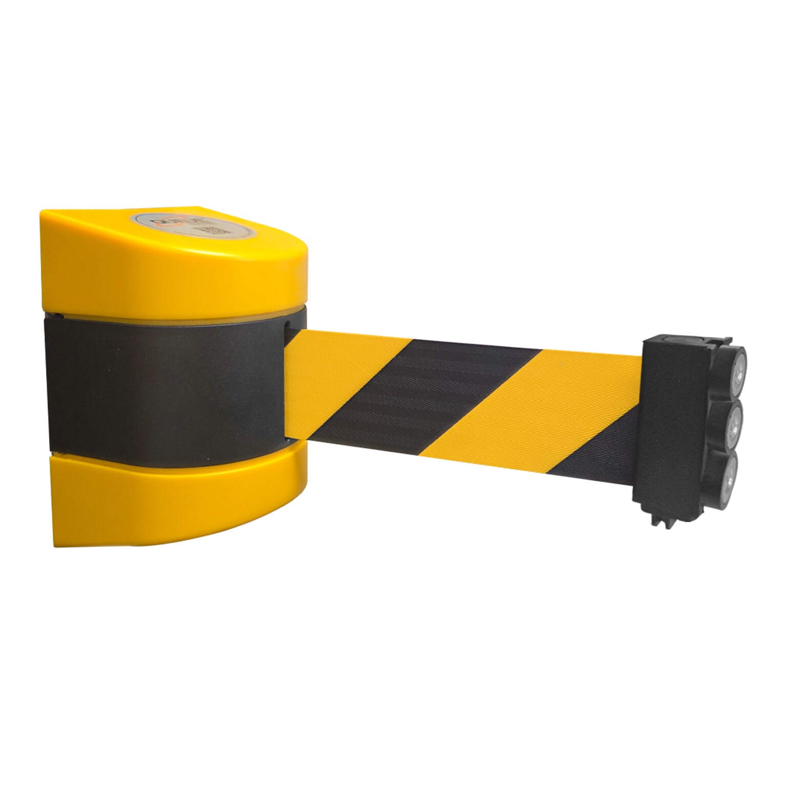 WallPro Magnetic 450 Wall-Mountable 30 Retractable Belt Barrier, Yellow/Black (WPM450Y-YB30)